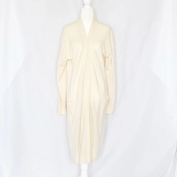 Nordstrom Long Open Front Wool & Cashmere Cardigan S - Picture 4 of 9